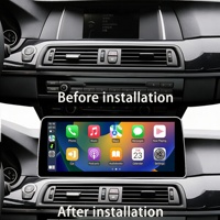 Pemutar Multimedia Layar Sentuh Kapasitif 12,3 inci BMW Seri 5 F10 Android Auto CarPlay Radio FM GPS Terintegrasi Resolusi 1920x720