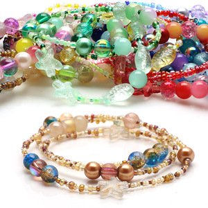 Kit de Cuentas para Joyería DIY en Color Dorado Champán - Formas Mixtas y Tonos Té para la Creación de Pulseras y Collares Estilo Boho - Product Image 3