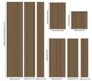 Acoustic Acoustic MDF Wall Panels Soundproof MDF Slat Acoustic Wall Panels MDF Acoustic Panels
