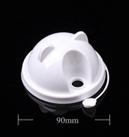 Tapa de Plástico Desechable de 90 mm, Tapa de Inyección de PP Tipo Domo para Bebidas