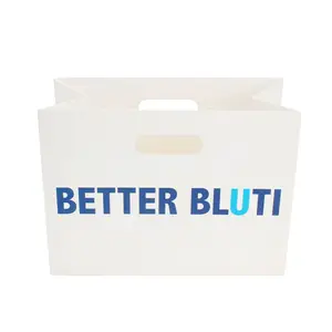 Custom Logo Luxury Face Mask and Gift Bags Recyclable White Paper Shopping Bags with Handles for Chocolate and Cosmetics