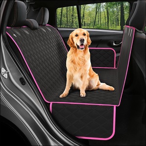 犬車のシートカバーバックシート防水犬車のハンモック視覚的なメッシュウィンドウとサイドジッパー付きカーシート & ドア - Product Image 5