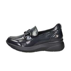 Mocassini da donna Xti 143426 in pelle nera, scarpe basse comode - Product Image 1