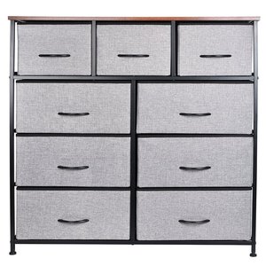 <span class=keywords><strong>Commode</strong></span> à <span class=keywords><strong>tiroirs</strong></span> en tissu autoportante 39.4 ''W ensemble de <span class=keywords><strong>commode</strong></span> double coffre 9 <span class=keywords><strong>tiroirs</strong></span> unité de rangement armoire <span class=keywords><strong>commode</strong></span> pour chambre à coucher - Product Image 3