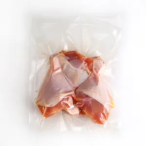 透明なpa/nyプラスチック包装シールエンボス真空プラスチック冷凍食品用真空バッグ