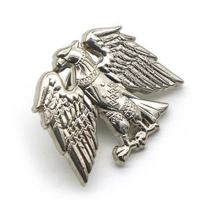Badge personnalisé en métal 3D, plaqué or et nickel antique bicolore, motif épée, bouclier, hache, épingle de revers, logo de marque en métal sur mesure, souvenir - Product Image 6