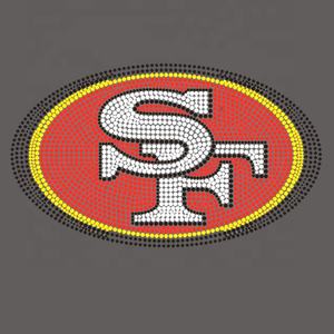 Изготовленный на заказ San Francisco 49ers для футбольной команды NFL логотип мотив со стразами теплообмен для железных футболок - Product Image 4