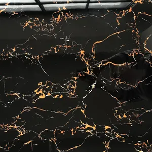 Màu đen và vàng đá cẩm thạch sàn phòng tắm gạch ceramic cho sàn tường ốp chân tường gương gạch Pakistan