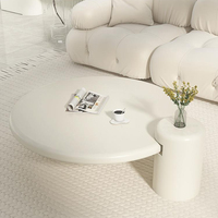 Salon noir décor nordique rond luxe ensemble moderne nuage crème Tables basses pour la maison