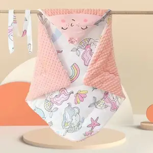 Doudou veludo 2.5 tog moda cartoon bebê colcha capa recém-nascido cobertor sacos de dormir