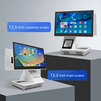 Sistema POS de Alto Rendimiento con Windows 11 de 13.3 Pulgadas, Intel Core i5/i7, Todo en Uno, Caja Registradora para Supermercados y Restaurantes de Alto Tráfico