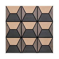 Panneau mural insonorisant en MDF PET, épaisseur 17/21 mm, design 3D multicolore de qualité supérieure, panneau mural acoustique à emboîtement