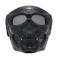 Masque de moto Harley Skull Design, coupe-vent, verres interchangeables, monture intégrale en ABS, compatible avec bandeau, pour sports tout-terrain