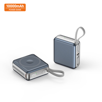 Power Bank 22.5W 10000mAh Kabel Ganda Tipe C 8 Pin Pengisian Daya Nirkabel 15W 210g untuk Tablet HP, Smartphone, Workstation, dan Meja Kerja