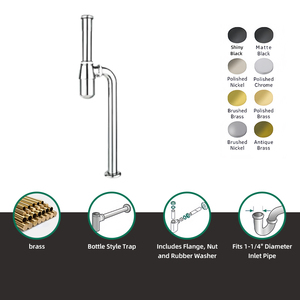 Vente directe Salle de bain P Piège Cuivre P Piège pour évier <span class=keywords><strong>Cuisine</strong></span> Évier <span class=keywords><strong>Siphon</strong></span> avec Clean Out - Product Image 3