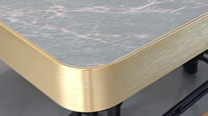 Plateau de table en pierre frittée avec bordure en aluminium pour mobilier de restaurant commercial - Product Image 4