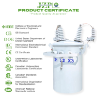 Transformador Monofásico para Montaje en Poste, Sellado, de 32kVA, 52kVA y 108kVA, para Programas de Electrificación en Áreas Remotas