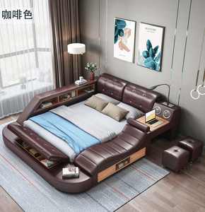 Letto Matrimoniale Moderno, Set di Biancheria da Letto per Spa e Bellezza, Collezioni Multifunzionali, Letto King o Queen Size - Product Image 1