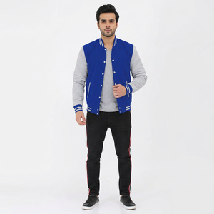 Custom <b>Men's</b> <b>Baseball</b> Letterman Varsity <b>Jacket</b> Stand Collar Front High Quality Chenille Embroidery Leather Sleeves <b>for</b> Winter - Product Image 1