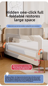 Barandilla de Seguridad Ajustable para Cama de Bebé Summer Infants, Malla Anticaídas, Material Oxford Gris Niebla Matutina, 70cm de Protección - Product Image 6