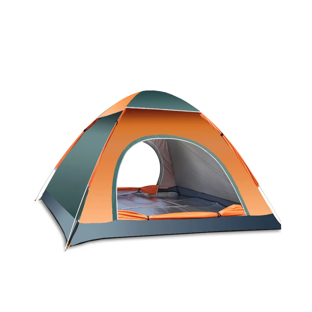 Tùy chỉnh tente de 4 người gia đình màu đen không thấm nước đi bộ đường dài bãi biển cắm trại ngoài trời Pop Up Lều tự động