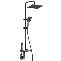 Ensemble de Douche Mural Chaud Froid pour Salle de Bain, Système de Douche Pluie de Luxe, Mitigeur de Douche Extérieur et Robinet de Douche Piano