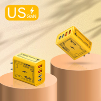 Hot Selling 120W 4 Port 2 USB-A und 2 Typ C Ladegerät Adapter mit Zink legierung Kabel Set für Iphone & PC Schnell lade datenkabel