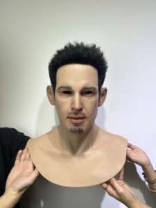 หน้ากากซิลิโคนตัวละครปลอมสำหรับผู้หญิงหน้ากากแบบมีหนวดสำหรับผู้ชายเหมือนจริงสำหรับผู้ชายผู้ชาย - Product Image 5