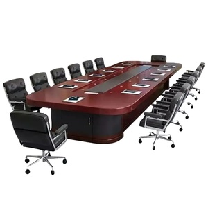Mesa de Melamina Personalizada con Forma de U, Muebles Comerciales de Lujo para Sala de Conferencias, Reuniones y Oficina, Sillas para Mesa de Conferencias - Product Image 2
