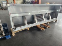 Hotte de cuisine professionnelle murale en acier inoxydable SUS 304 avec filtre à déflecteur pour restaurant