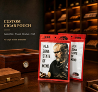 Pochettes de tabac en mylar, emballage imprimé 24 pièces, pour rouler le tabac, sac vide à main avec fermeture à glissière