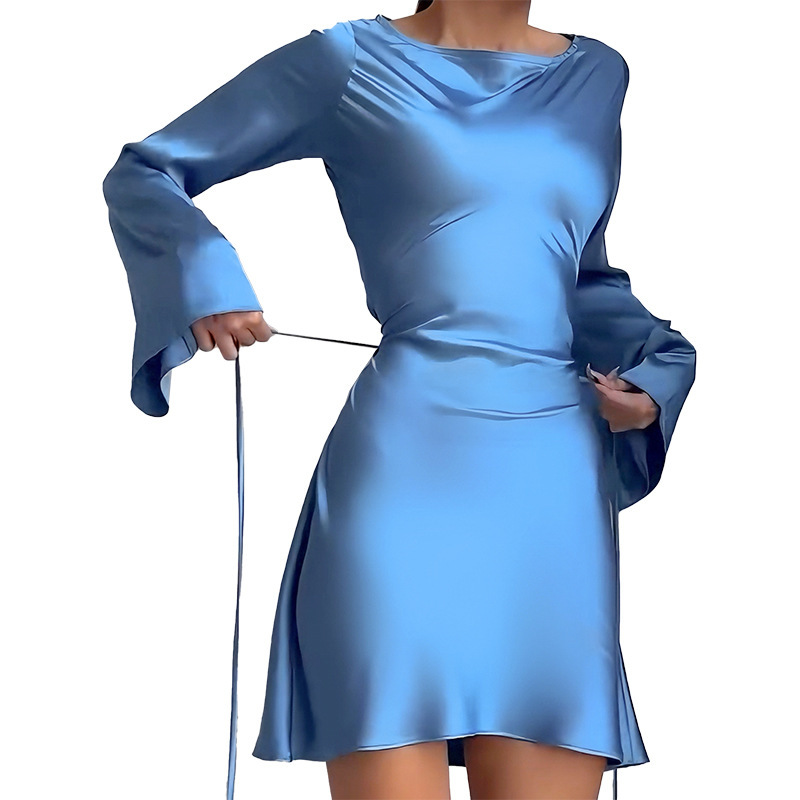 Short Satin Dress - Elegant & Versatile Women's Fashion
