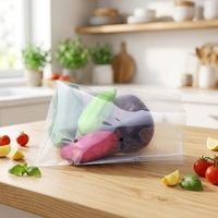 Sac en plastique transparent sur mesure pour fruits et légumes, emballage plat ouvert en plastique transparent pour légumes