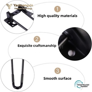 Yachuangxin Black Iron Furniture Leg Connector Set with Precise Hole Alignment for Easy Home Installation - Product Image 2