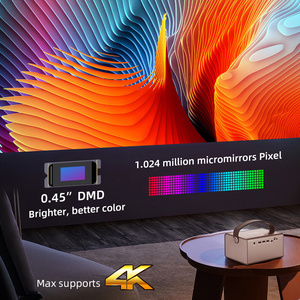 Byintek R17 3D <span class=keywords><strong>LED</strong></span> DLP Thông Minh Android Wifi <span class=keywords><strong>Mini</strong></span> Rạp Hát Tại Nhà Điện Thoại Di Động Máy Chiếu Với Pin 4K Rạp Chiếu Phim Độ Sáng Cao - Product Image 4