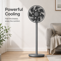 Ventilateur sur pied 3D 30 cm avec minuterie 1-8H, 12 vitesses, colonne centrale amovible, 7 pales, oscillation horizontale et verticale, hauteur au sol 950 mm
