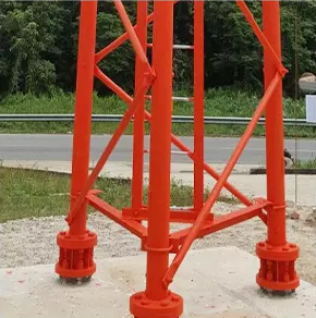 30m 3 Legged Tubular Steel Pole Tower Tube Telecom Pole Tower 12