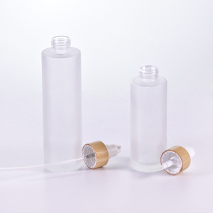 Bao Bì Mỹ Phẩm 30Ml 50Ml 60Ml 100Ml 120Ml 1Oz 2Oz 4Oz Chai Nước Hoa Thủy Tinh Mờ Trong Suốt Đeo Vai Phẳng Có Nắp Bơm Bằng Tre - Product Image 6