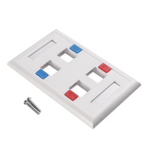 <span class=keywords><strong>Plaque</strong></span> murale Ethernet Type 120 à 1/2/3/4/6 ports avec fenêtre d'identification et obturateur pour module Keystone RJ45 - Product Image 4