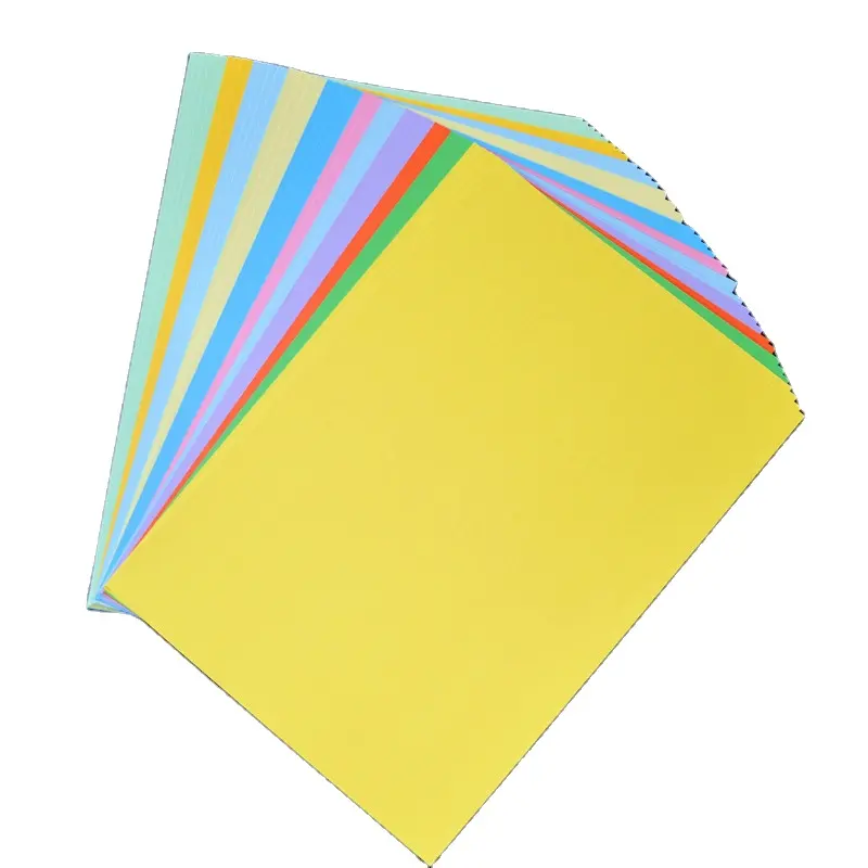 Papel de construção colorido de 100 folhas, papel de cartão de 8.27x11.69 polegadas para fornecedor escolar diy de scrapbook