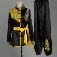 Vêtements d'art martial chinois unisexe à manches courtes Vêtements de Kung Fu Combinaison de compétition Wushu pour enfants et adultes