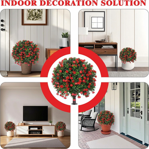 1 Pezzo di Arbusti Artificiali di Bosso <span class=keywords><strong>Rosa</strong></span> con Picchetti da Terra, Resistenti ai Raggi UV, Ecologici e Durevoli per Decorazioni da Giardino Interno ed Esterno - Product Image 5