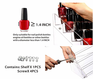 Acrylic <span class=keywords><strong>48</strong></span> Chai Của 6-Hai Lớp Sơn Móng Tay Rack,11.5X9.5X7.5 Inch, 1 Mảnh Sơn Móng Tay Trong Suốt Hiển Thị Trường Hợp - Product Image 3