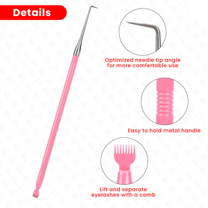 Outil de lifting des cils à rainures personnalisées en acier inoxydable, outil de lifting des cils, outils de beauté pour les cils, étiquette privée par Bahasa Pro - Product Image 4