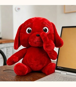 Porte-clés Figurine Chien Rouge Mignon en Peluche, Jouet Amusant, Cadeau Drôle - Product Image 2