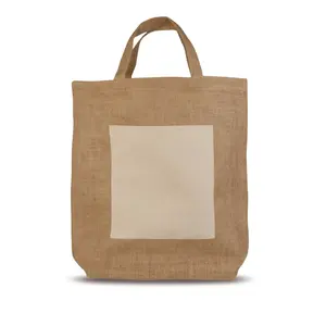 Bolsa de compras de algodón y yute, merchandising sostenible - Product Image 1