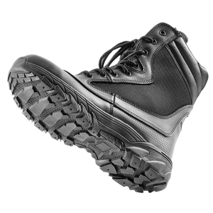 SF8 703 Typhoon Black Leather Tactical <b>Hiking</b> <b>Boots</b> High Top Lace Up Waterproof Outdoor All Seasons Men <b>Boots</b> - Product Image 3