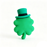 Figurine de dessin animé de la Saint-Patrick, mini ornement trèfle à quatre feuilles, décoration de fête, décoration de gâteau pour la table et la maison M179