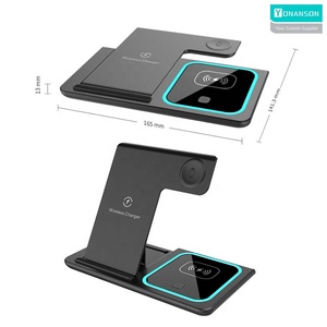 อเนกประสงค์พับได้<span class=keywords><strong>3</strong></span> in 1ที่ชาร์จไร้สาย<span class=keywords><strong>แบ</strong></span>บพกพา15W ชาร์จเร็วที่ชาร์จไร้สายสำหรับ iPhone สำหรับ <span class=keywords><strong>airpods</strong></span> - Product Image 6