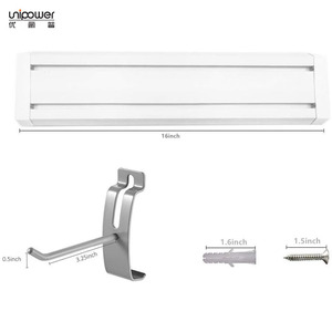 Ganchos de Almacenamiento Unipower para Montar en la Pared, Acero Inoxidable, Desmontables, Organizador para Garaje u Oficina, Estante de Almacenamiento - Product Image 5